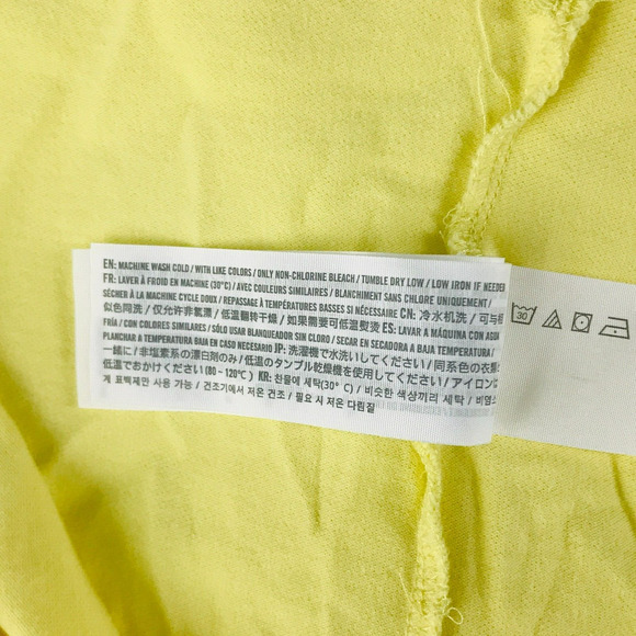 Hollister Men's Large Shirt Yellow Stretch Logo Embroidered Polo Popover BL28 - Picture 4 of 5